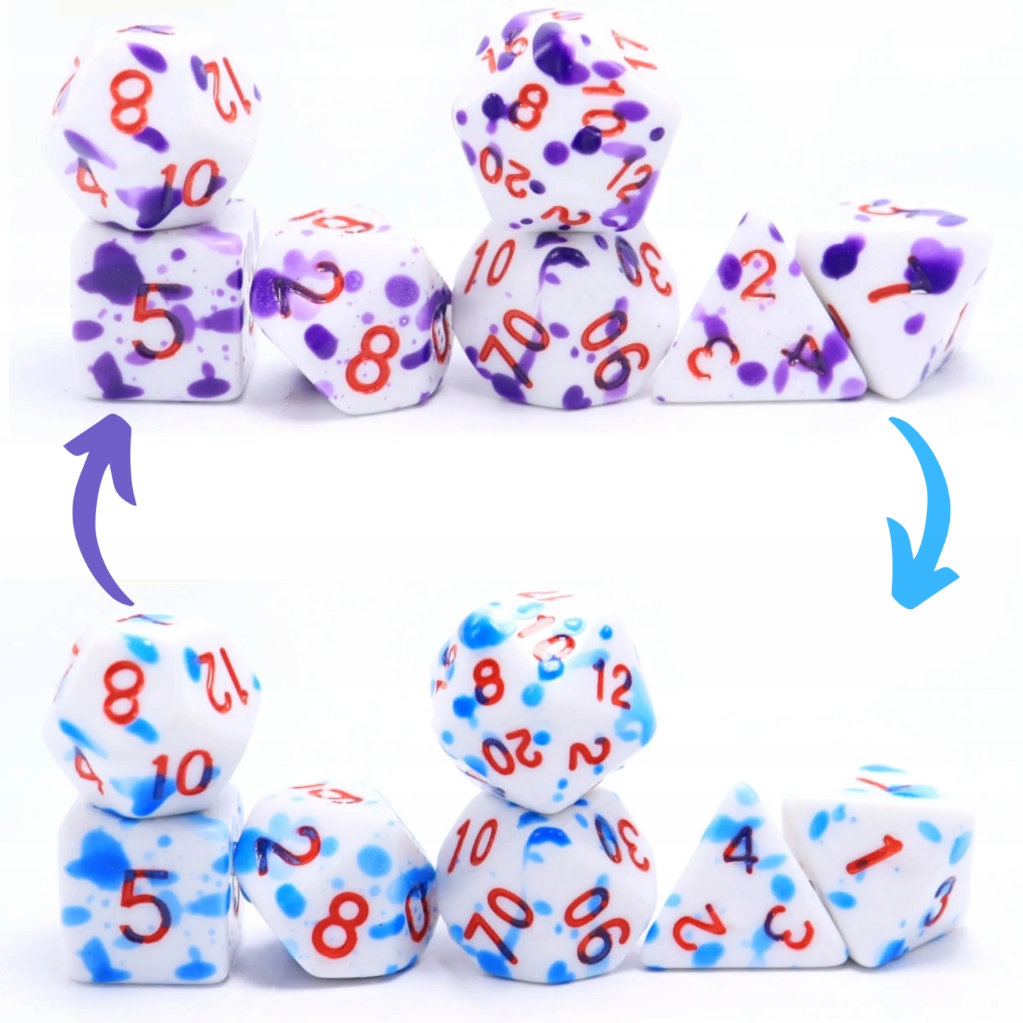 ZAKLĘCIE NIEWIDZIALNOŚCI ZESTAW 7 KOŚCI KOSTEK RPG