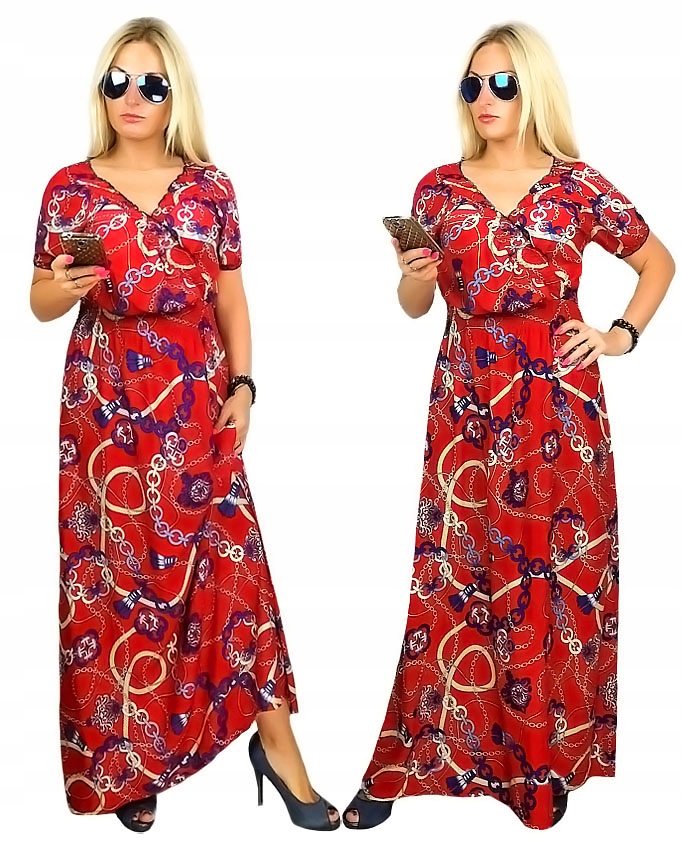 

Śliczna Letnia Długa Maxi Sukienka Kolory M/L