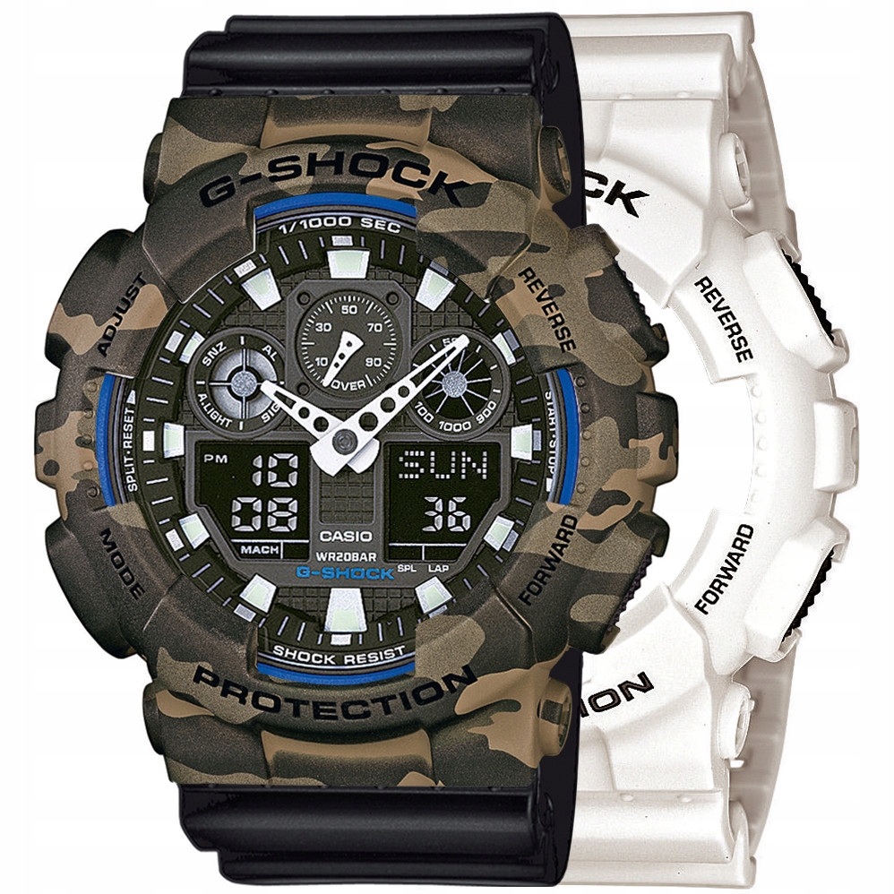 Sada G-shock GA-100B-7AER Zelená Černá