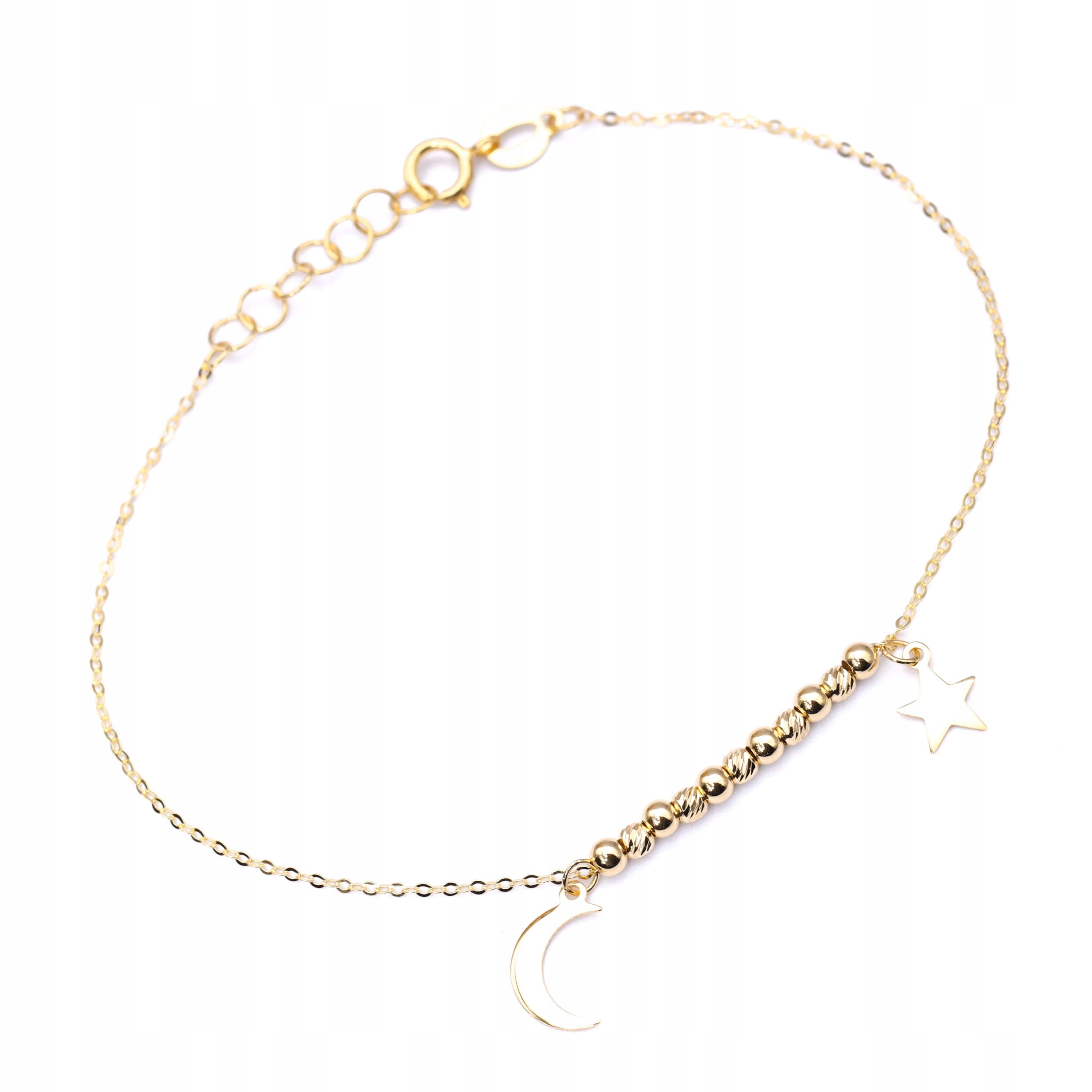 Zlatý náramek 585 Hvězdný sen, měsíc