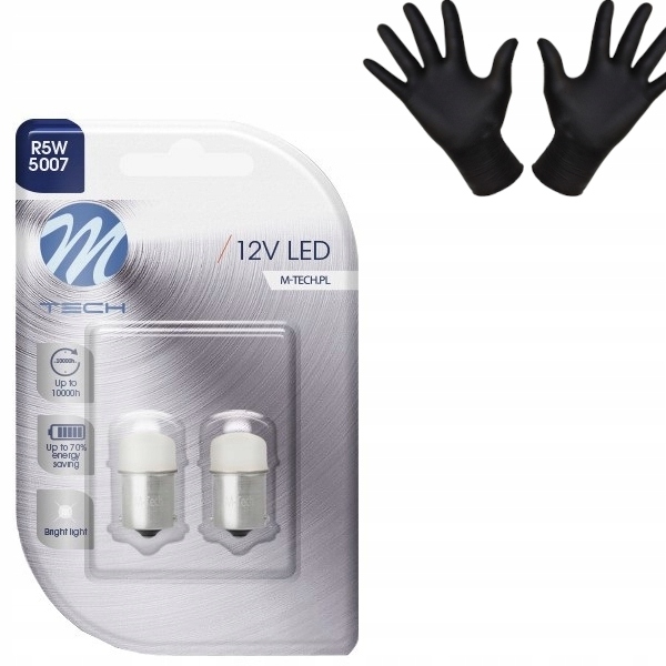 

2x Żarówki Led R5W R10W P21W 6000K M-tech Mocne