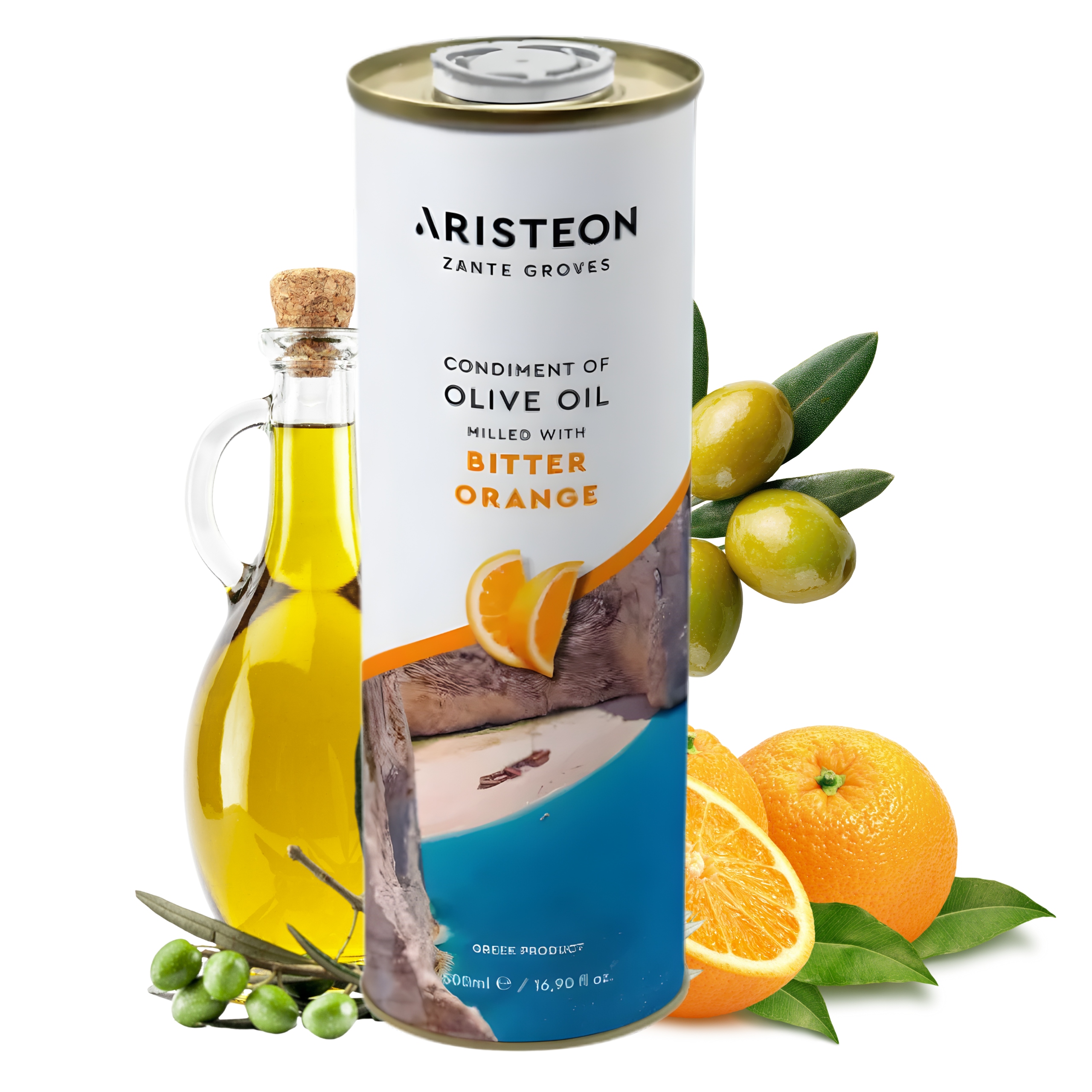 Řecký olivový olej s přídavkem pomeranče Extra Virgin 1 litr Aristeon