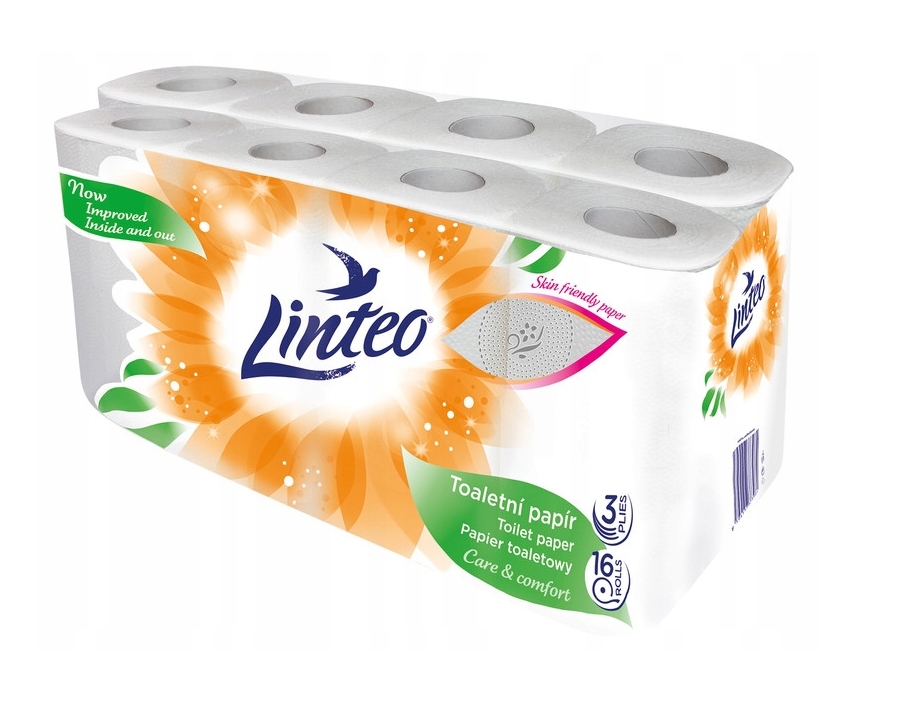 

Papier toaletowy Linteo, 16 Rolek, Trójwarstwowy