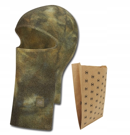 Buff Kominarka Knitted Balaclava Nilan, barva khaki