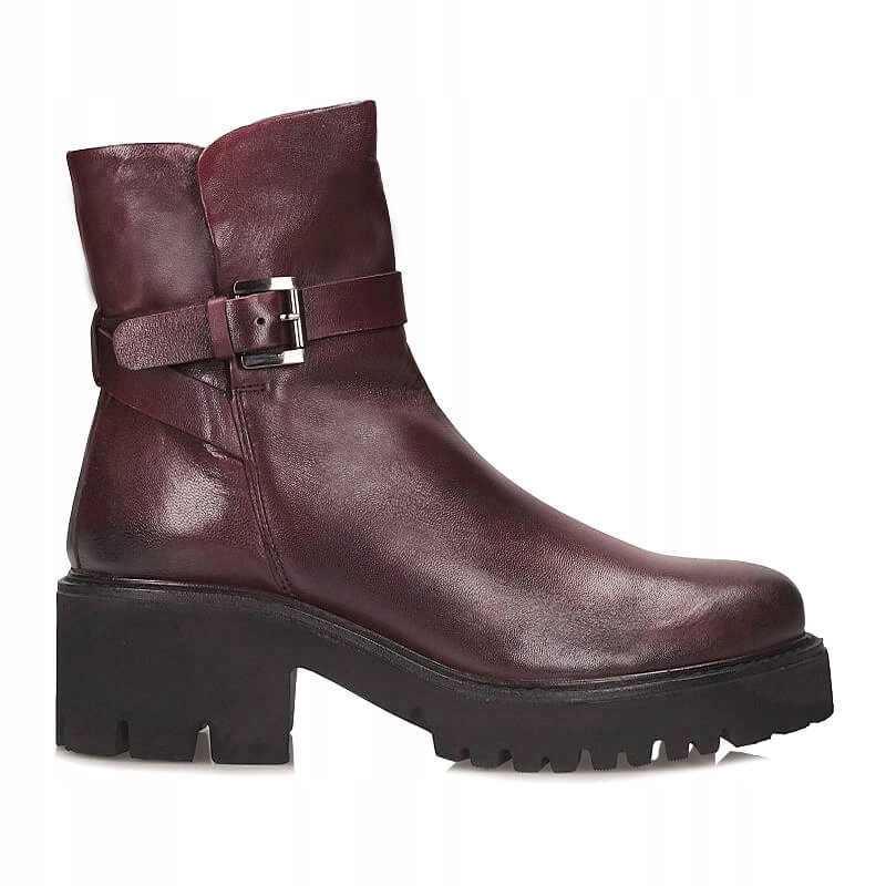 Dámské kotníkové boty na silné podrážce Jorge Oliveira 865 Bordo