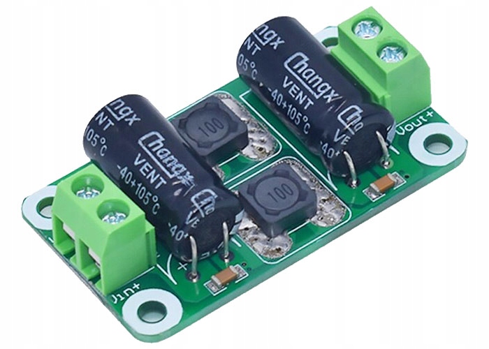 

Filtr LC do wyjścia zasilacza DC 0-25V 2A