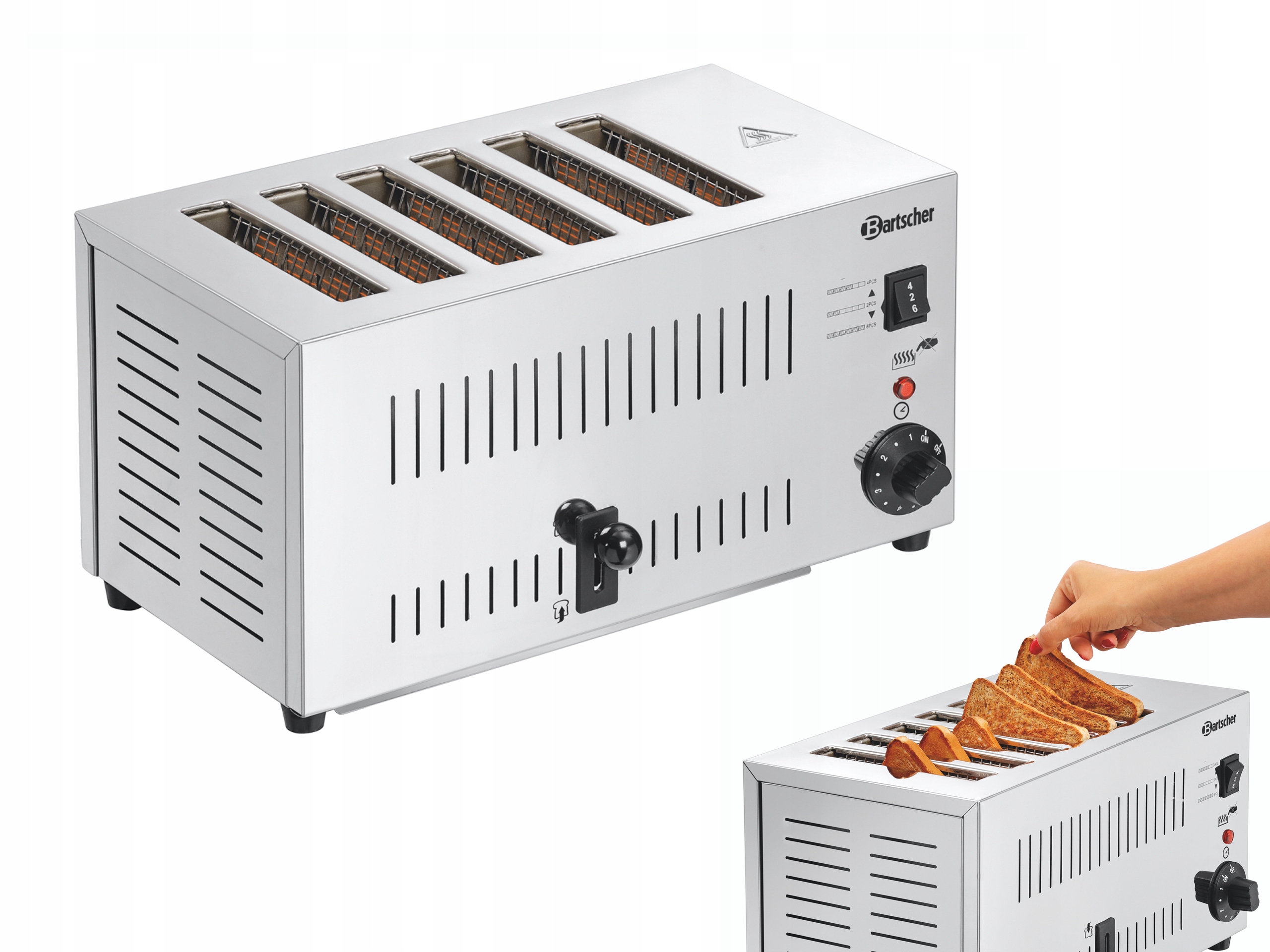

Opiekacz Toster Na 2, 4, 6 Tostów 2500W Regulacja