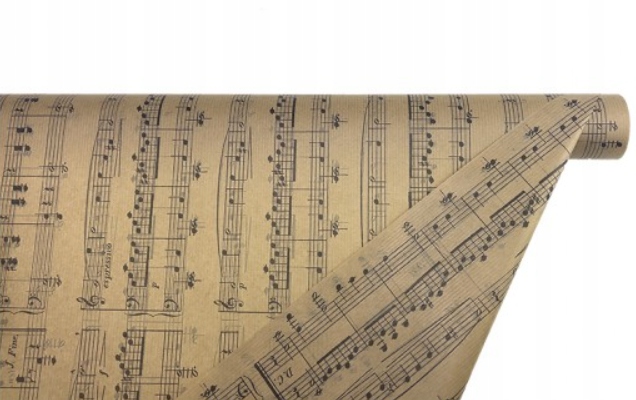 

Papier dekoracyjny do prezentów Nuty 50cm x 10y