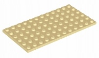 

Lego Płytka zwykła 6x12 3028 tan
