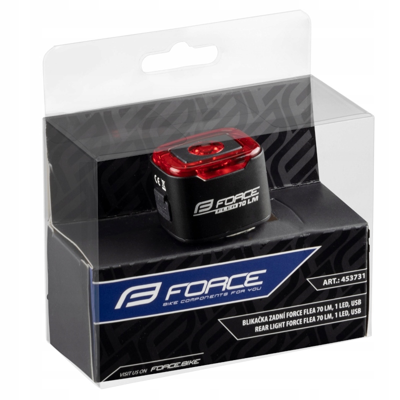 LAMPKA ROWEROWA TYLNA FORCE FLEA LED COB 70LM Rodzaj tylne