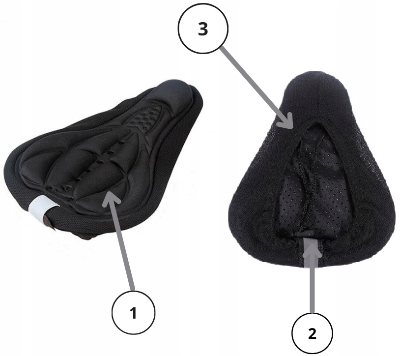 NAKŁADKA ŻELOWA NA SIODEŁKO ROWEROWE WYPROFILOWANA Waga 27 g