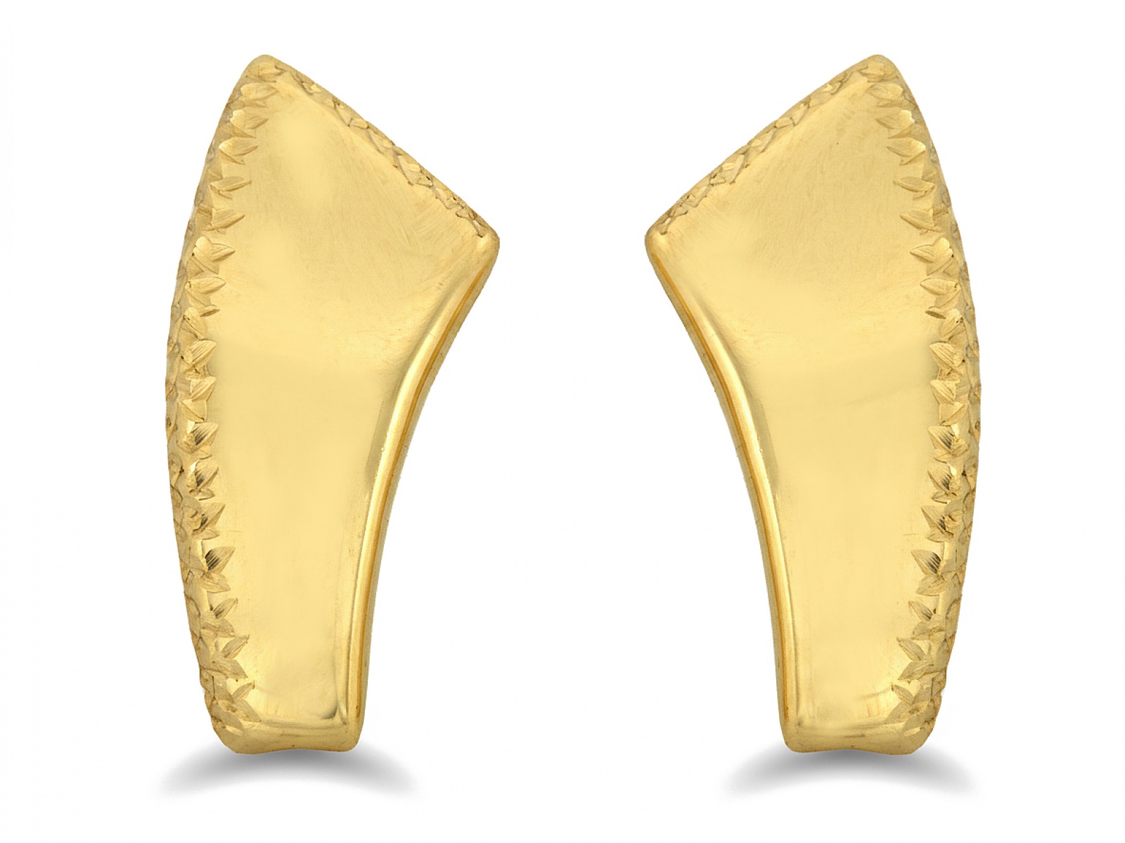 Dámské Náušnice Ze Zlata 585, anglické zapínání, lesklé