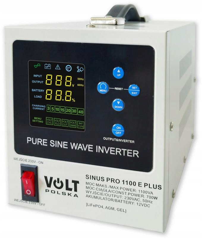 Měnič Napětí Volt Polska Sinuspro 1100E Plus 12/230V 700/1100W Ups