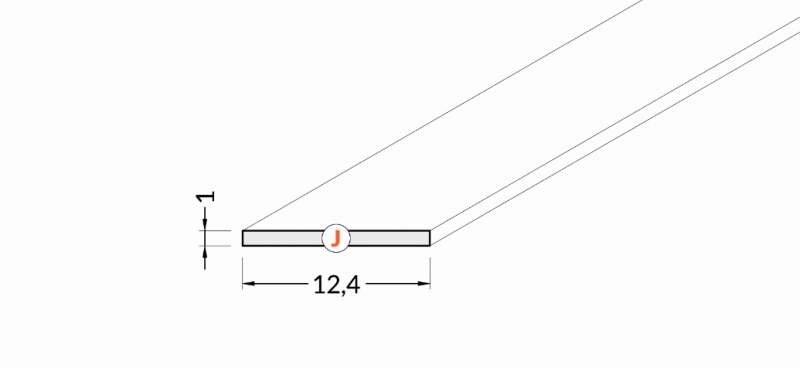 Klosz wsuwany J transparent 1m Marka Topmet