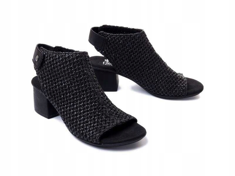 Rieker sandały damskie Sandały damskie ażurowe Rieker 64670-00