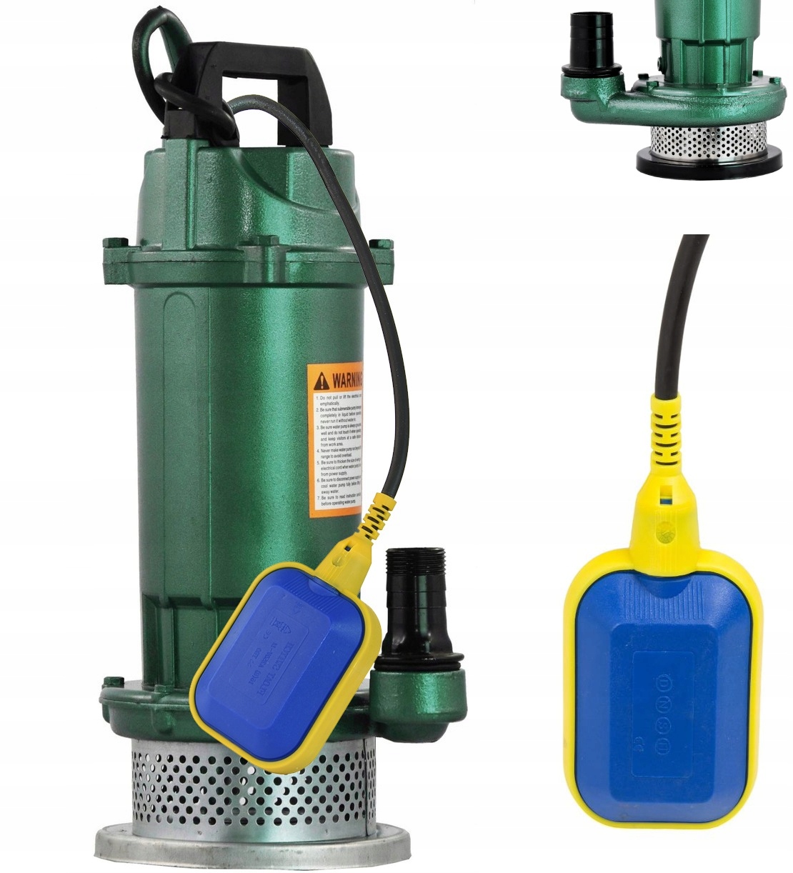 Pompa Do Wody Brudnej Czystej Z Pływakiem Sito Mocna Wydajna Szamba Mocna