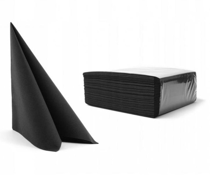 

Serwetki flizelinowe Czarne 40x40cm Obiadowe 50szt