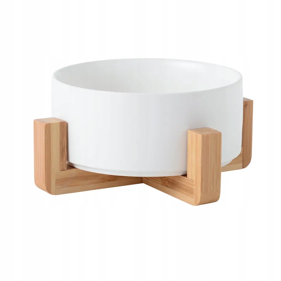

Miska Dla Psa Kota Ceramiczna Bambus Biała 850ml