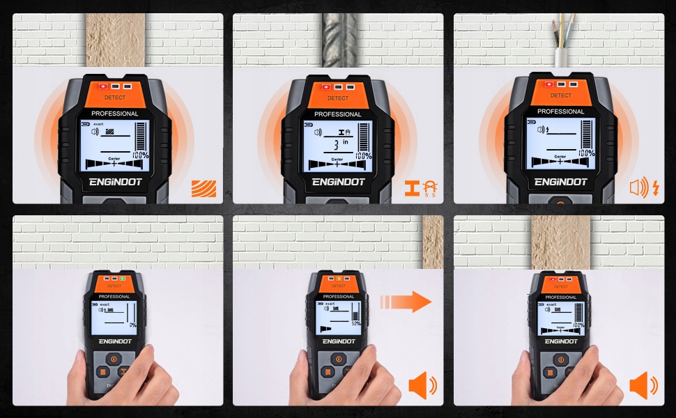 WYKRYWACZ PRZEWODÓW KABLI DETEKTOR METALI RUR W ŚCIANIE DREWNA METALU Kod producenta YT-73131