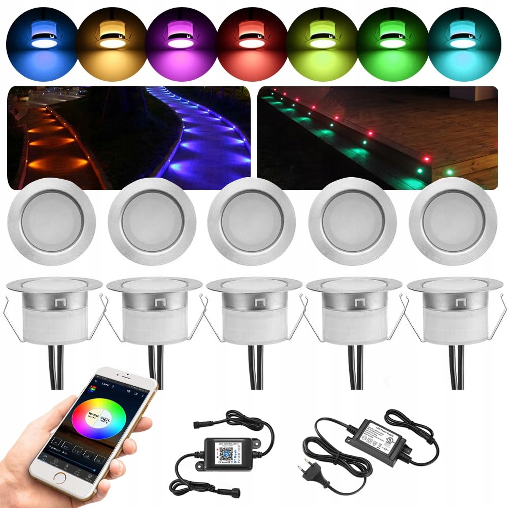 Zestaw lamp LED Model31 RGB Ø31mm wodoszczelne ściemniane IP67