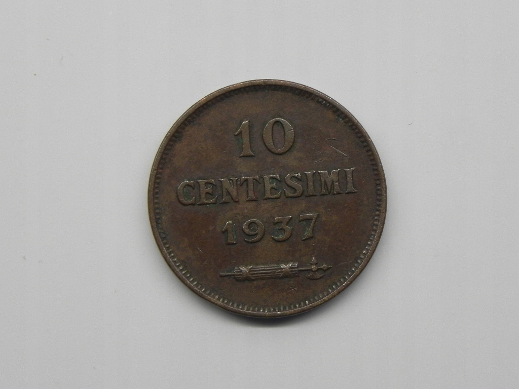 4524/ 10 CENTESIMI 1937 SAN MARINO