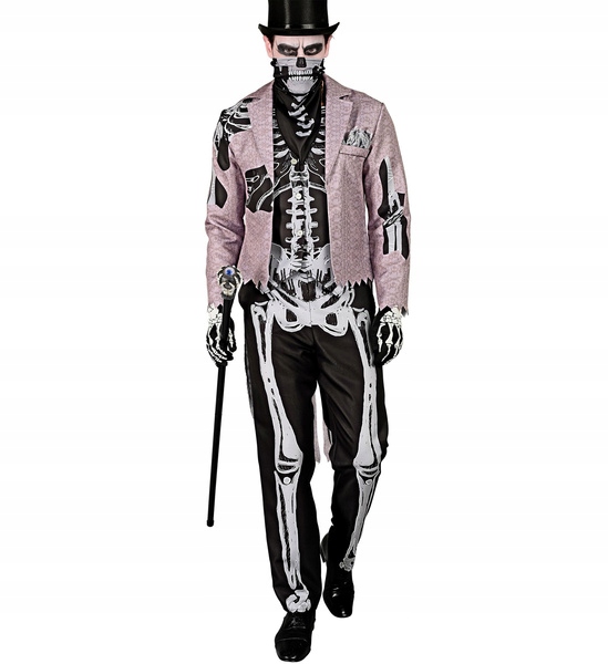 Kostým Elegantní Kostra Kostlivec Převlek Halloween S