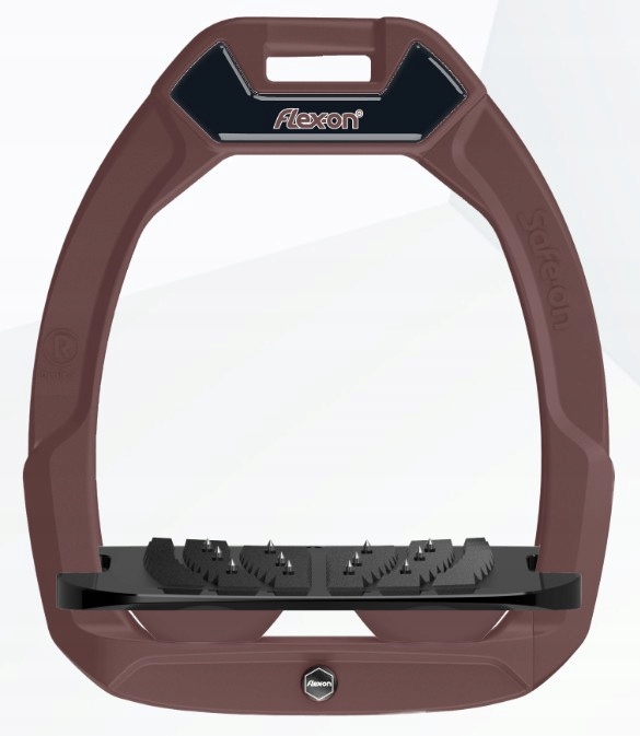 třmeny Flex-on Safe-on 12 cm čokoláda/čokoláda