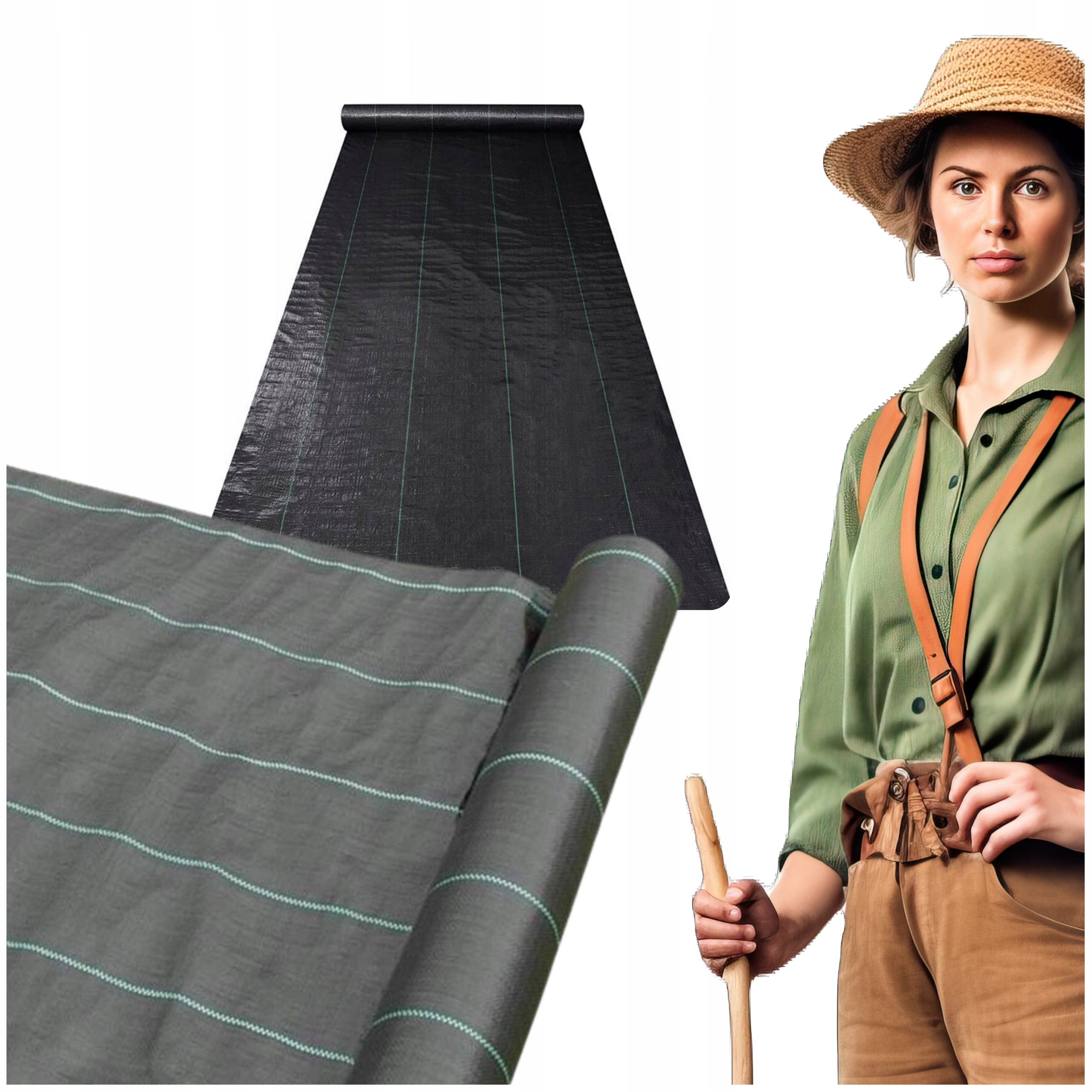 Agrotkanina Mata Pod Kamień Korę Na Skarpę 4mX20m Gruba Mocna Z Filtrem Uv