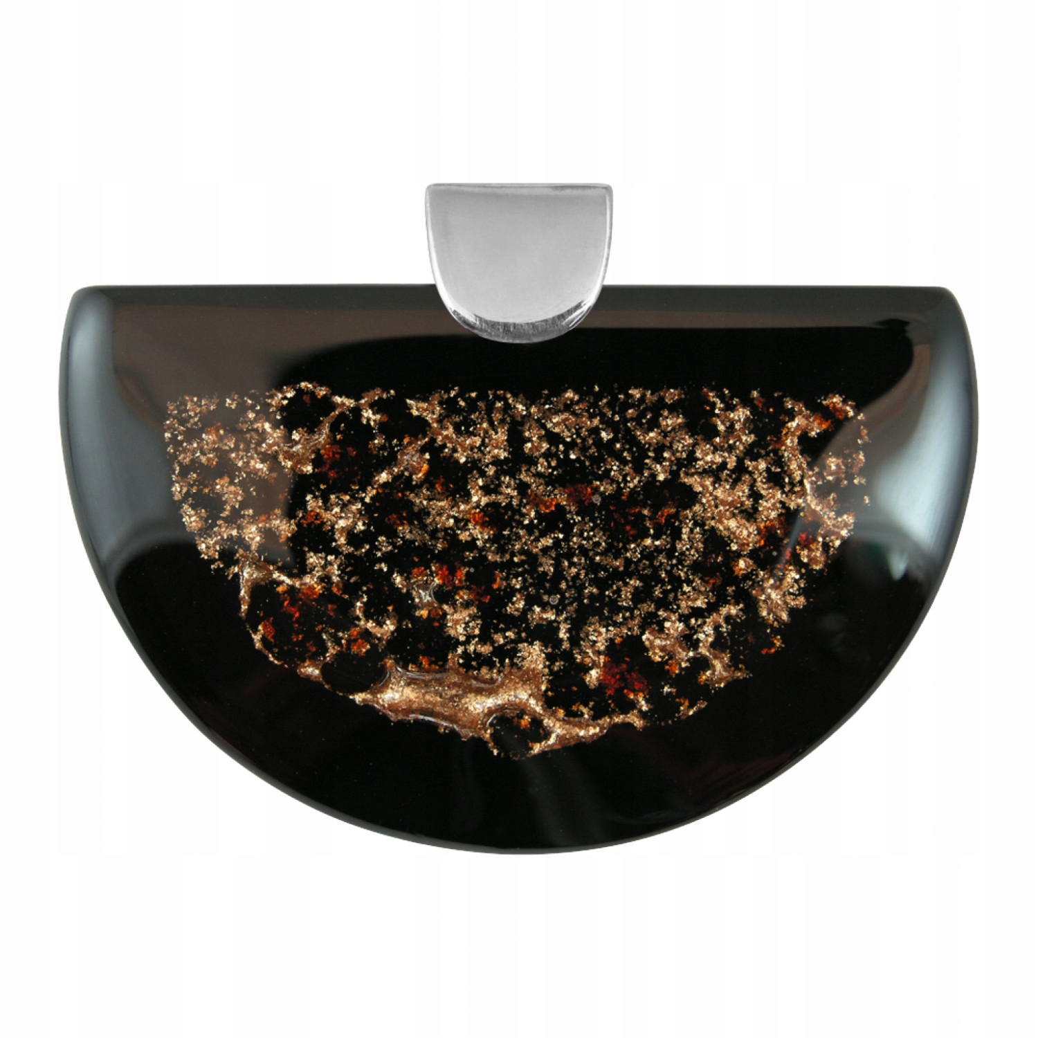 Dámský přívěsek Harf černé sklo murano