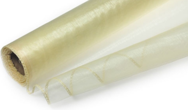 

Organza organtyna obszywana 40cm/8m Ślub Kremowa