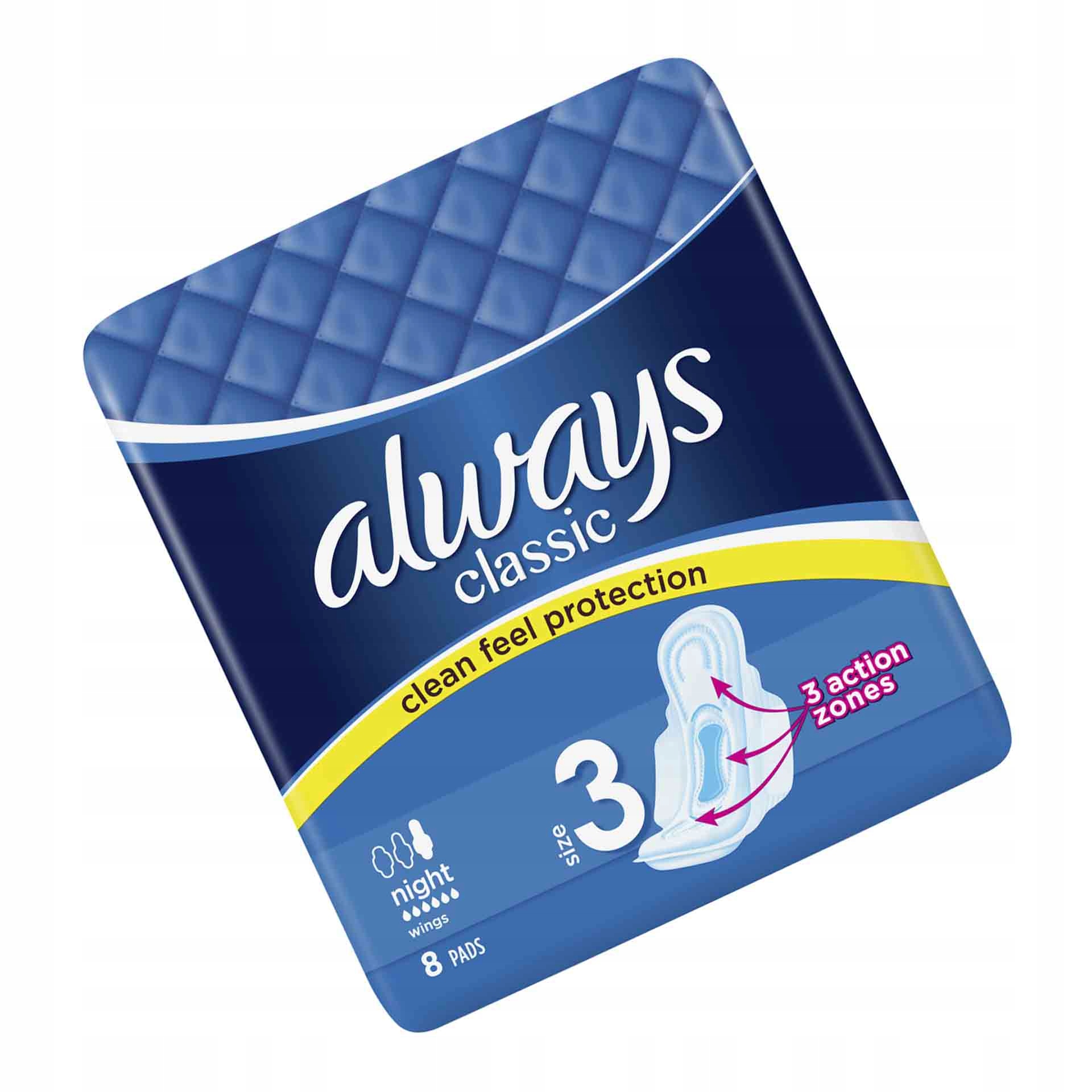

Always Classic Podpaski 8 Sztuk Noc Skrzydełka