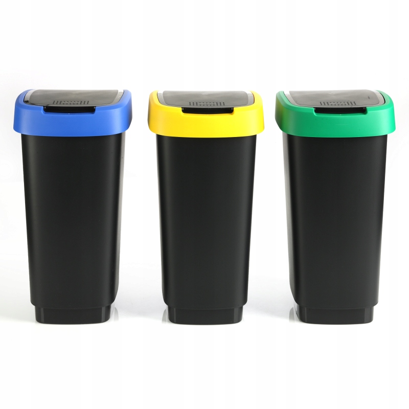 Levně Odpadkový Koš na tříděný odpad Twist 3x 25 L, sada