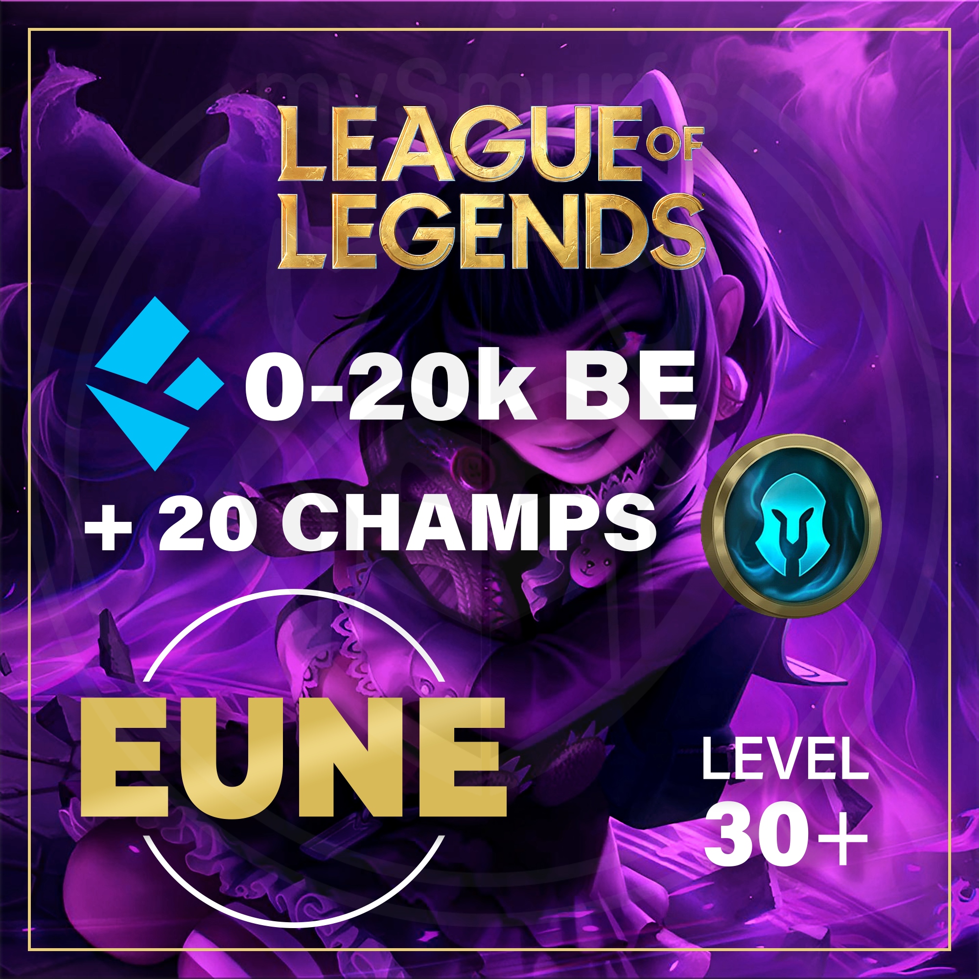 KONTO LEAGUE OF LEGENDS SMURF EUNE LOL 30+ LVL UNRANKED 20+ BOHATERÓW SAFE