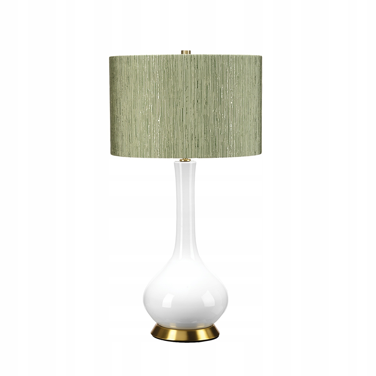 Keramická stolová lampa zelená biela s tienidlom 69 cm do obývačky Elstead