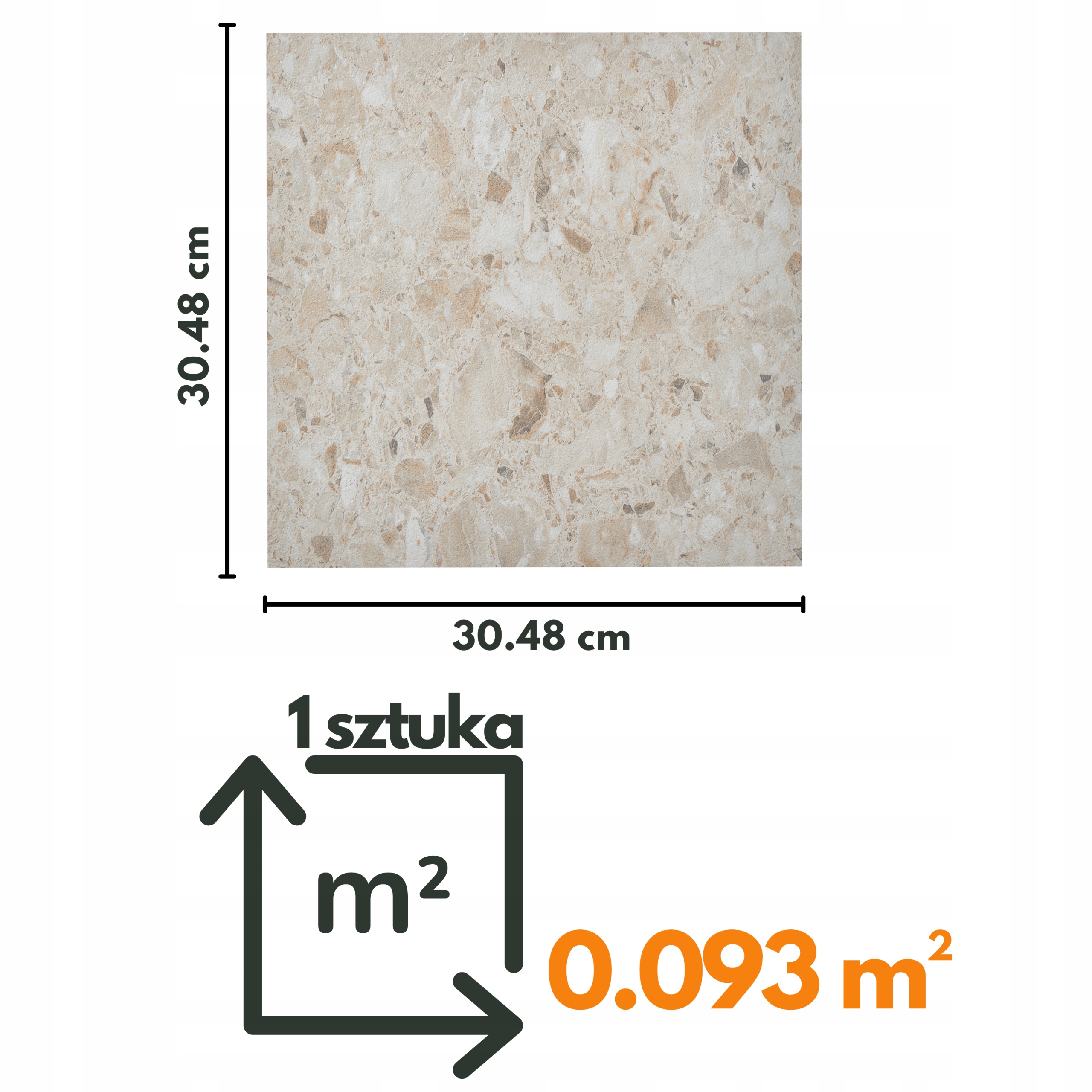 Płytka Winylowa Samoprzylepna 1 SZTUKA BEŻOWE LASTRYKO Panel Kafel parkiet EAN (GTIN) 5907512636220