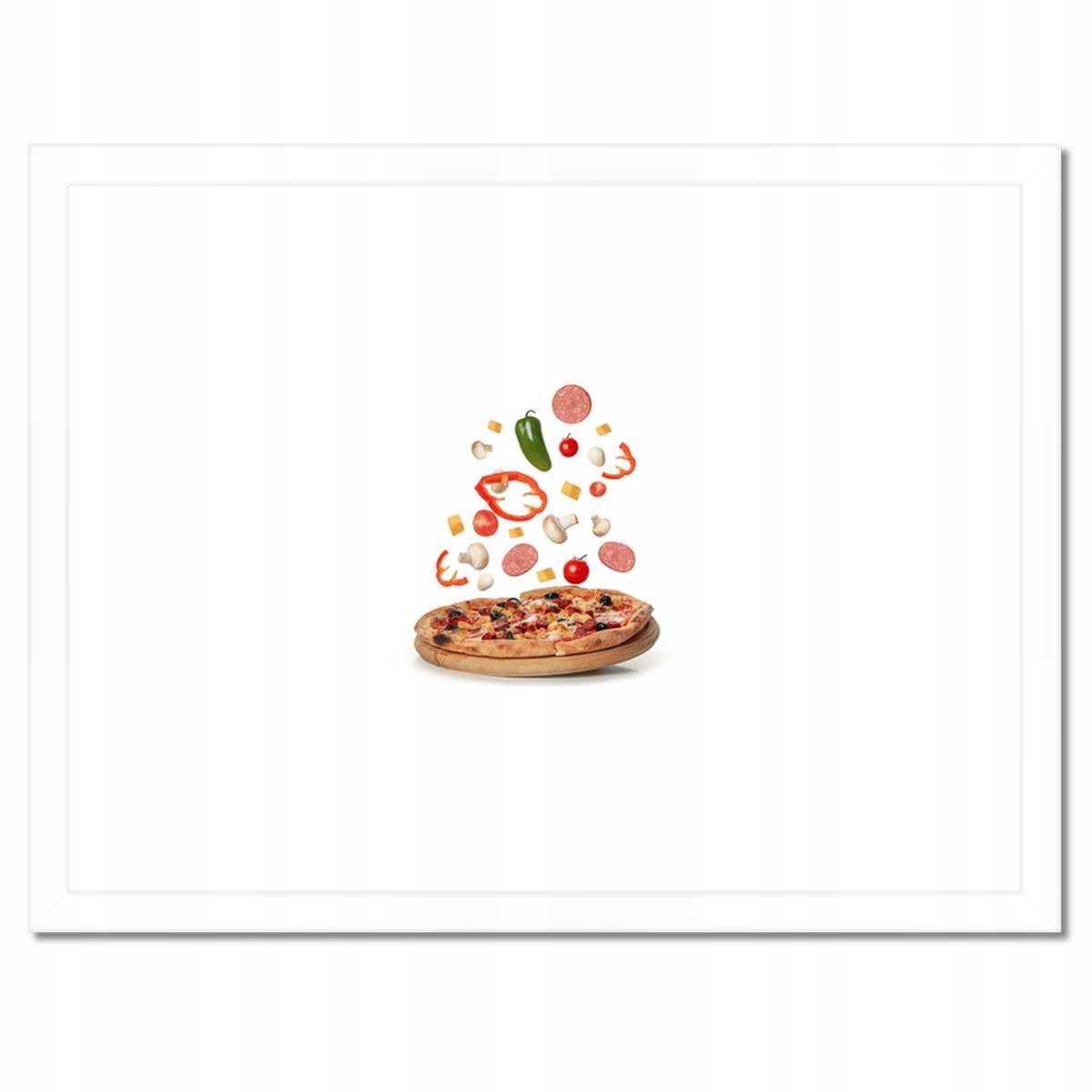 Plakáty v rámu 40x30 Pizza se zeleninou a sýrem