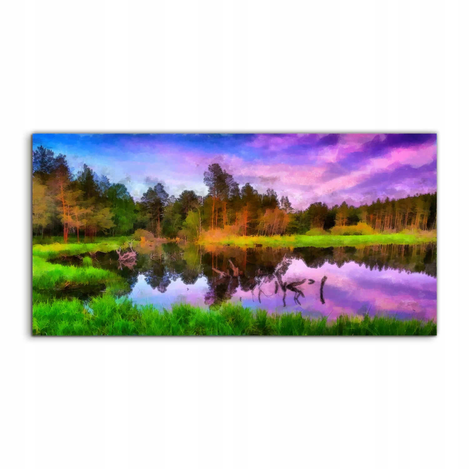 Obraz 100x50 na stenu Voda Stromy Závesná tráva