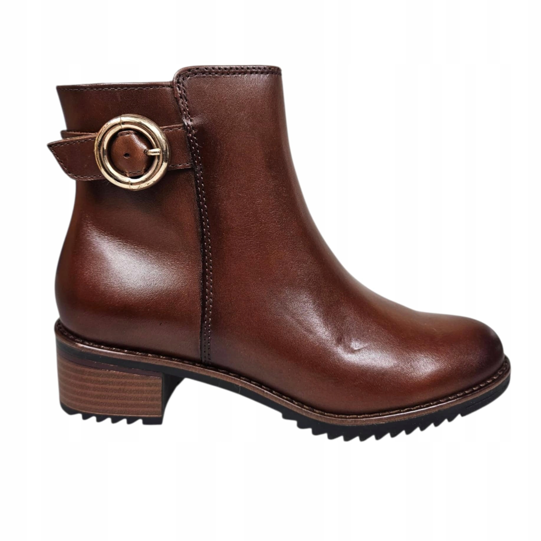 Marco Tozzi Kotníkové Boty Na Nízké Kostce 2-25377-45 Bronz vel. 40