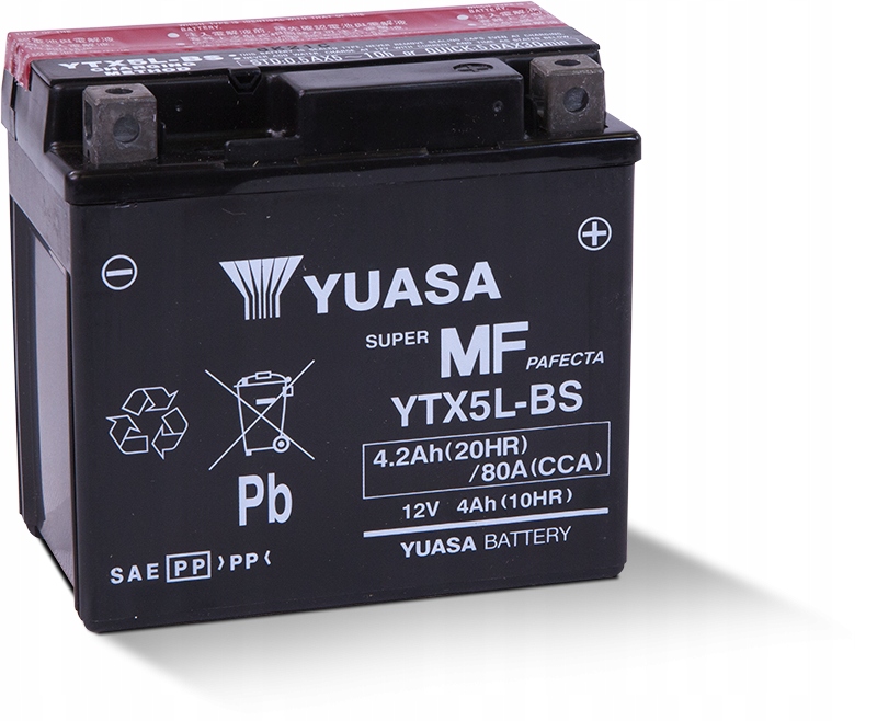Akumulator Yuasa 12 V 4,2 Ah 80 A YTX5L-BS