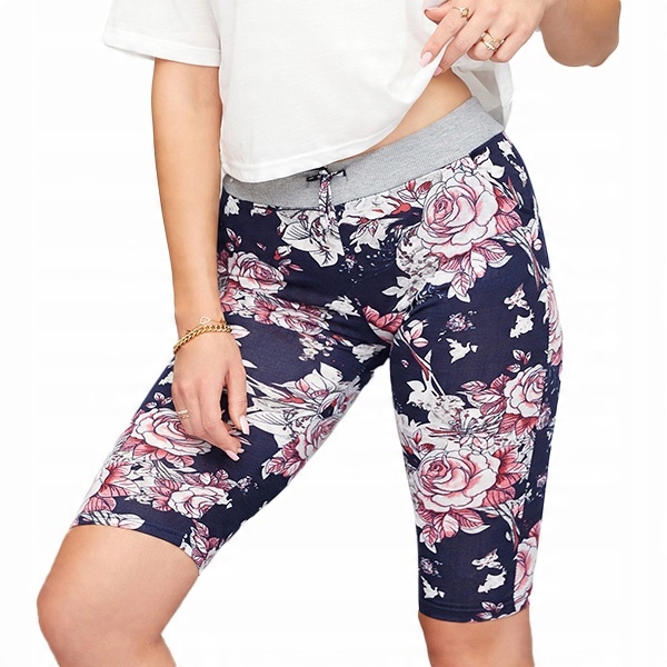

HK-86058 Pink H33 Spodenki 3/4 W Kwiaty L 40