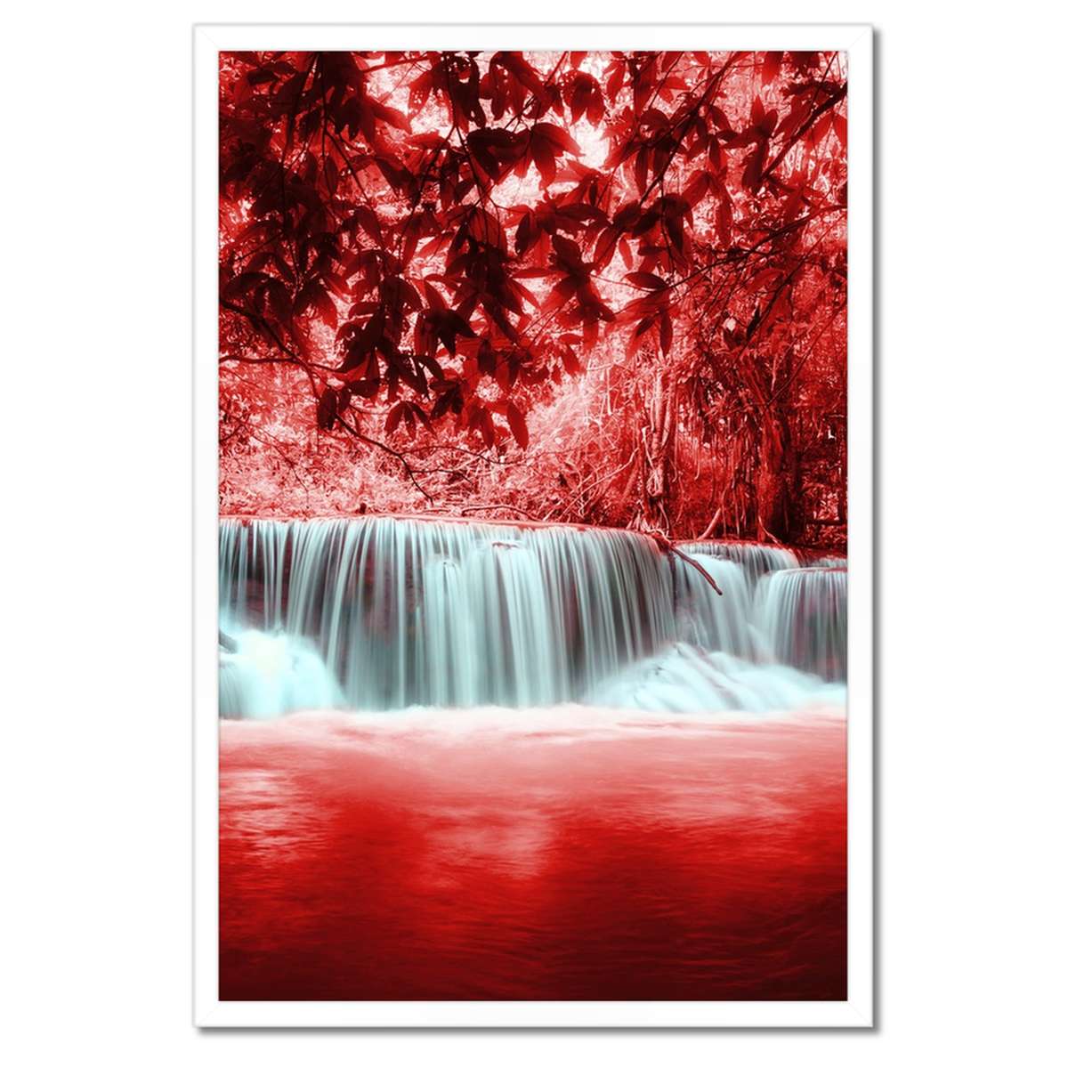 Plakáty v rámu 40x60 Červený vodopád Kaskáda