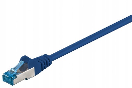 Kabel Lan Patchcord Cat 6A S/ftp niebieski 1m