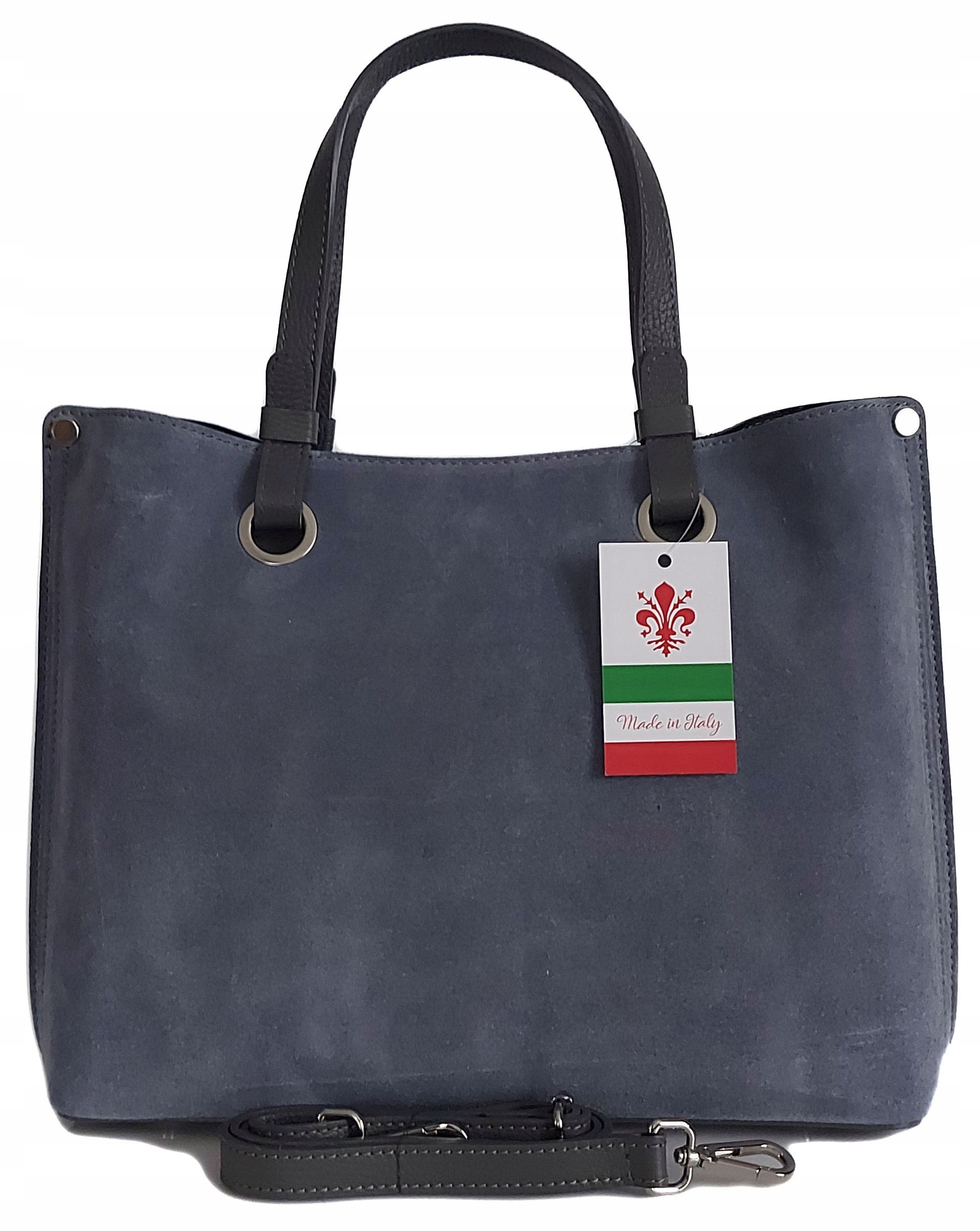 Velká, prostorná semišová XXL taška Vera Pelle, pohodlná, italská kožená, 3 komory