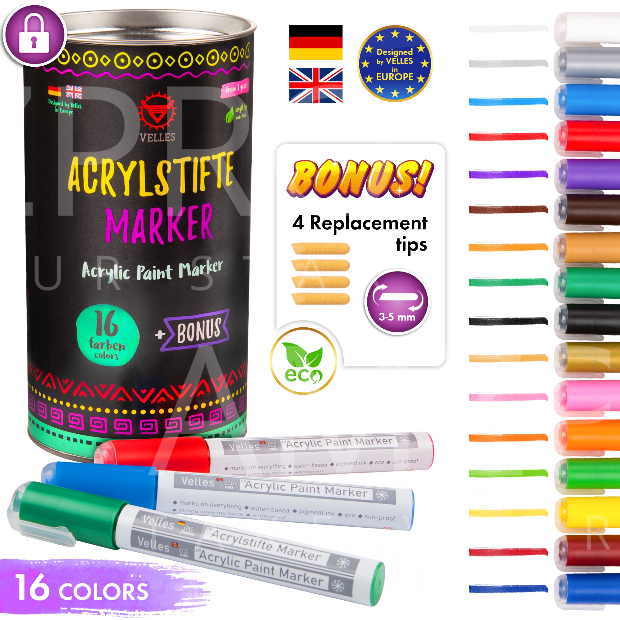 

Pro Markery Akrylowe Pisaki Zestaw Mazaki Z Farbą