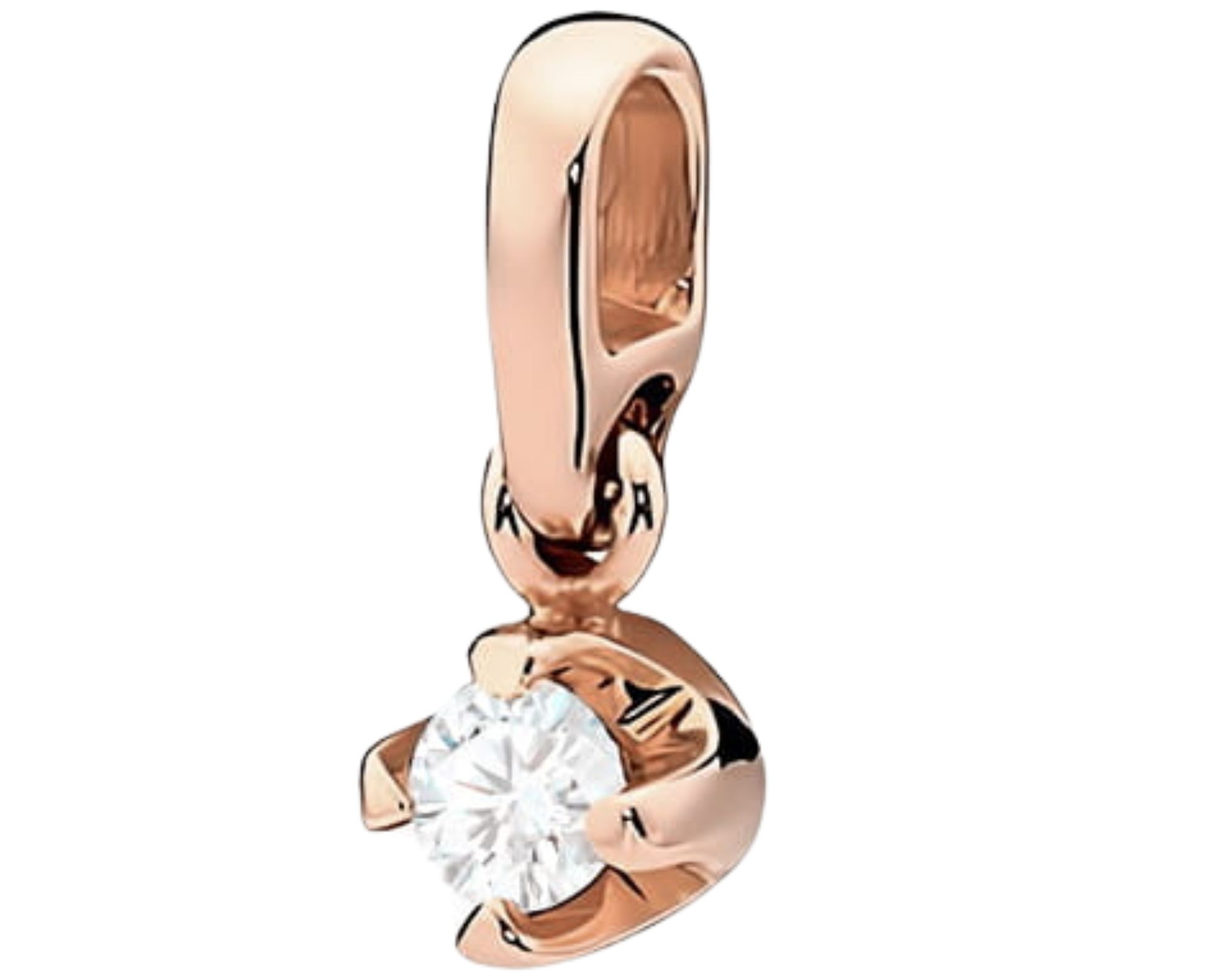 Růžové Zlato Přívěsek Přívěsek S Briliantem 0.585 Dárek Gravírování