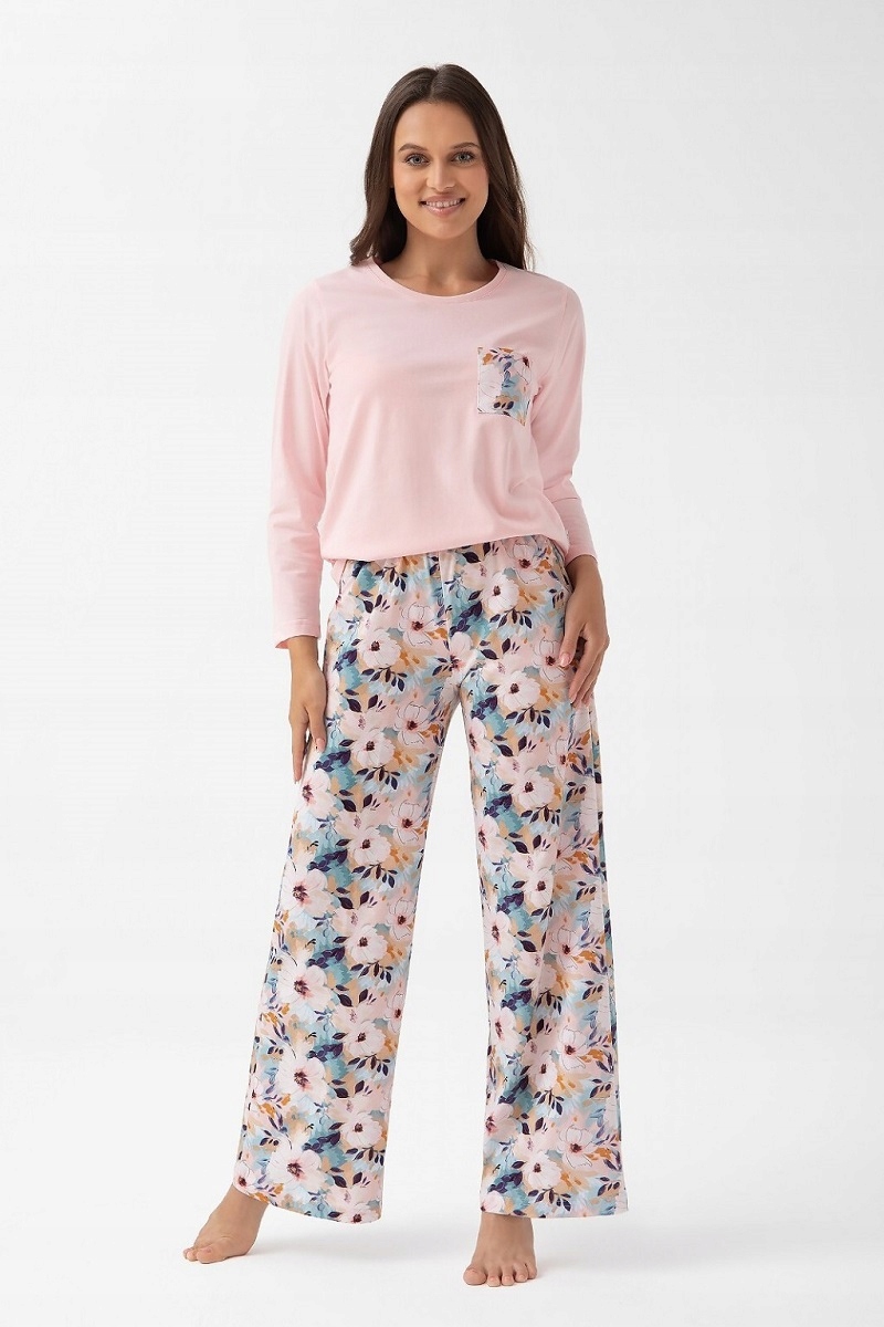Dámské Pyžamo 348/3XL Růžové Květy