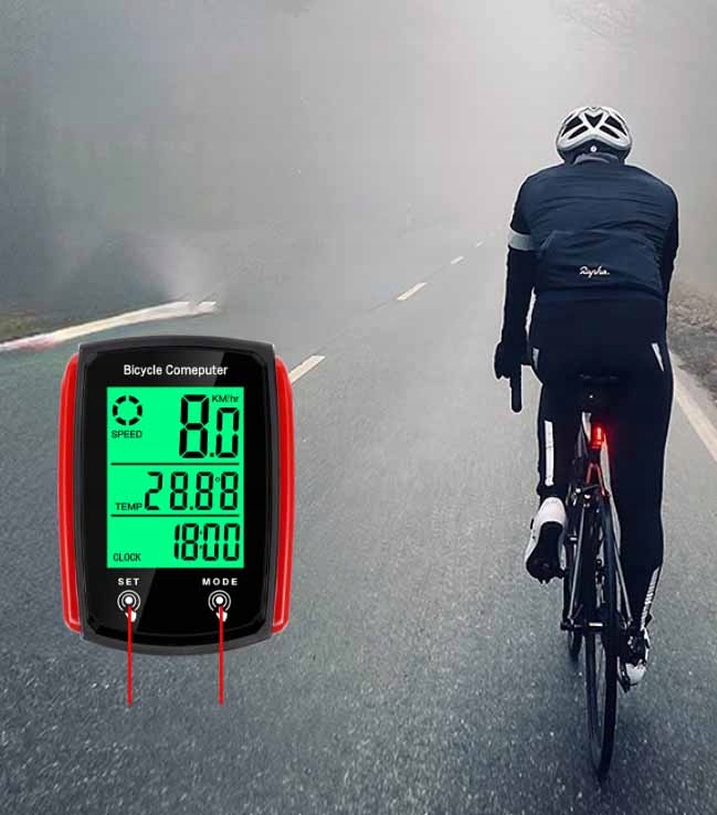 LICZNIK ROWEROWY DO ROWERU MIERNIK PRĘDKOŚCI WODOODPORNY LCD Marka bez marki