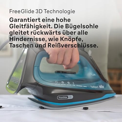 BRAUN TexStyle 5 Żelazko Parowe 2600W Czarny Niebieski — miniatura 5