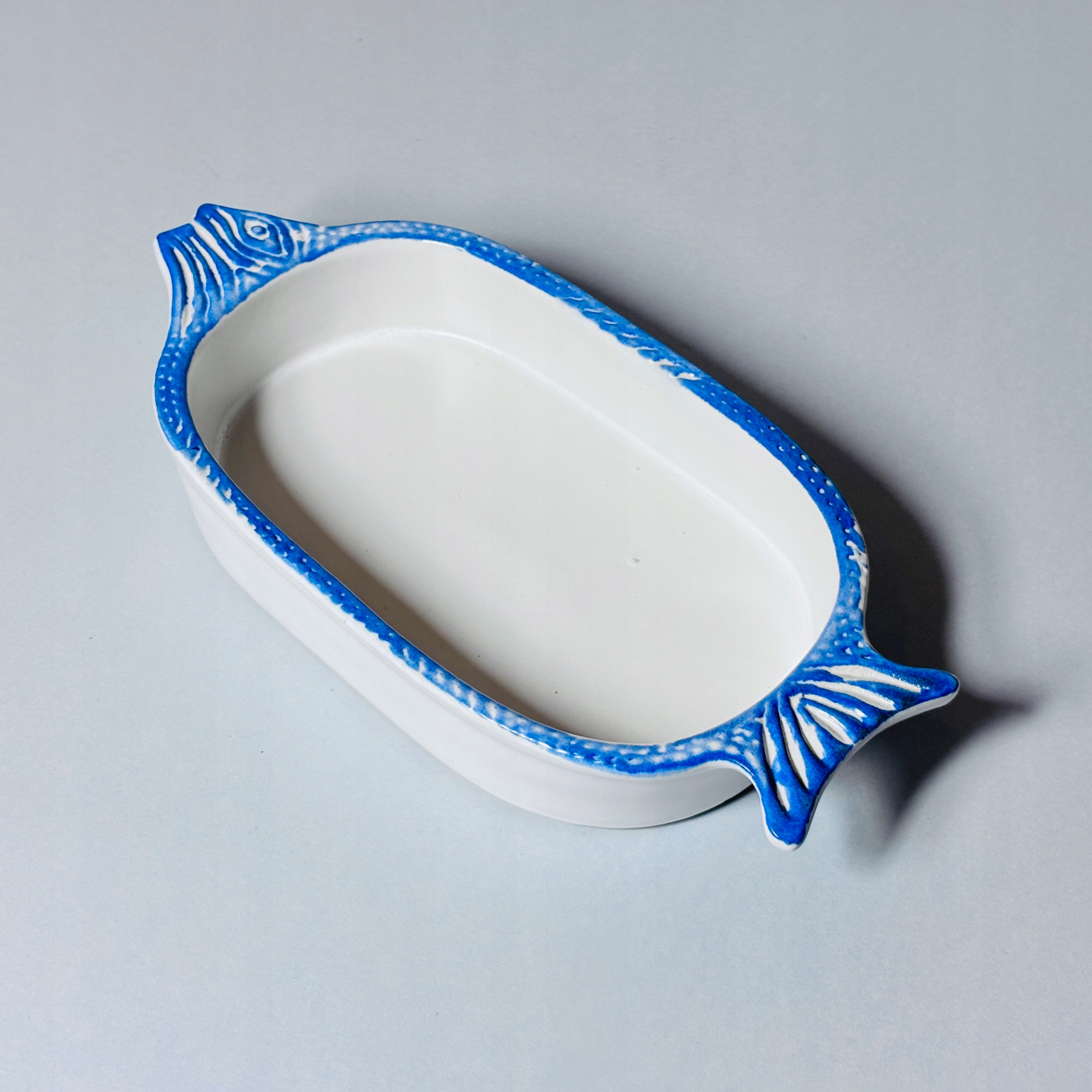 RYBA ŻAROODPORNY PÓŁMISEK NACZYNIE miseczka DO PIECZENIA