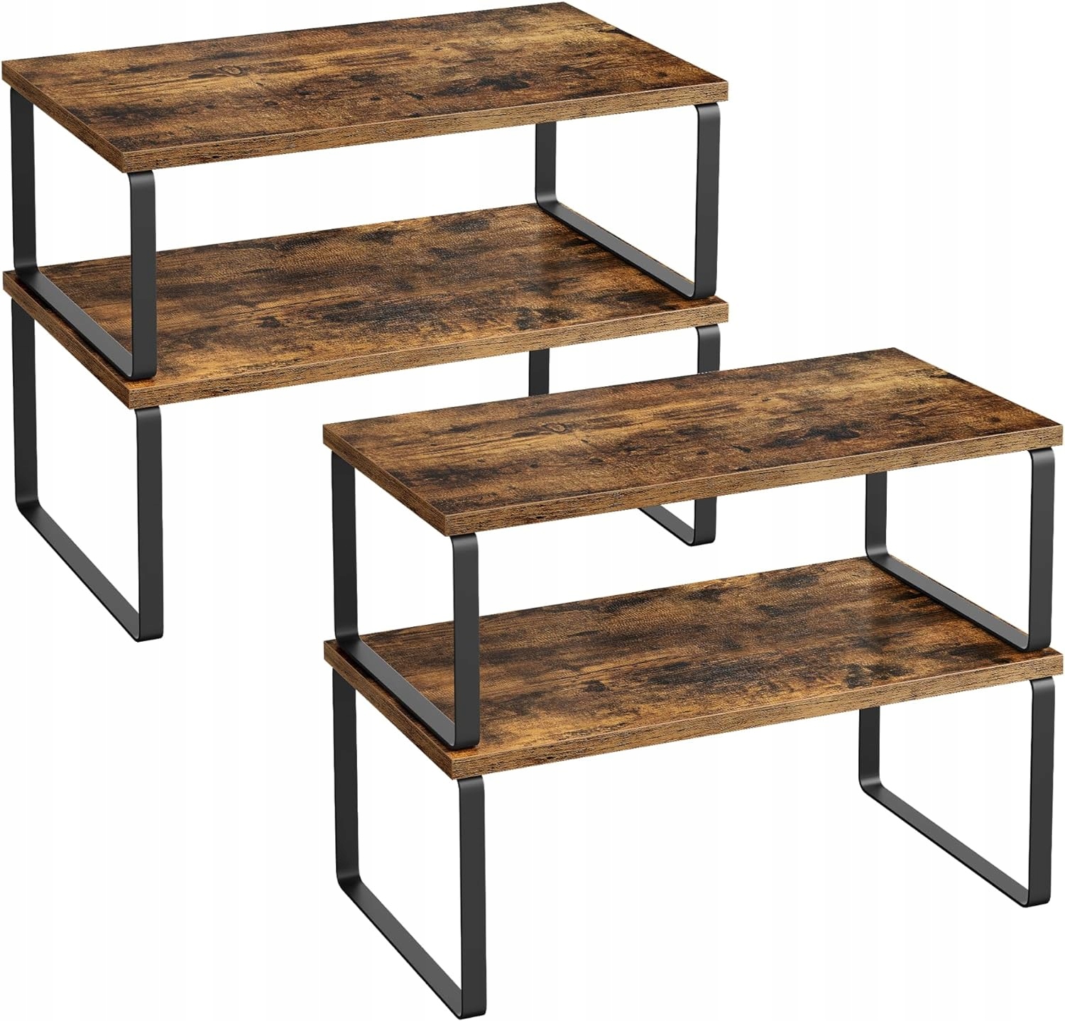 POŁKI KUCHENNE REGAŁ ORGANIZER KOMPLET 4 STYL LOFT RUSTYKALNY - 40 cm -